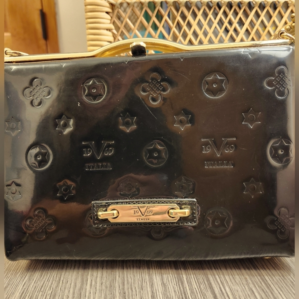 Versace v1969 Abbigliamento Black Sportivo Scarlett Frame Crossbody Bag